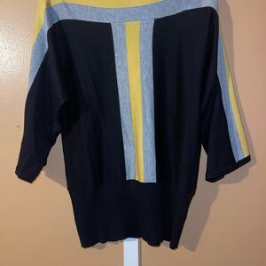 Cable & Gauge Black, Gray, and Yellow Blouse
